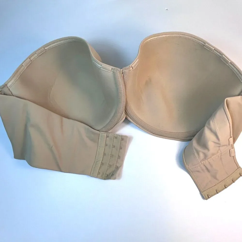 Cacique NWT Women's Tan Lightly Lined Underwire Strapless Bra Size 46DD